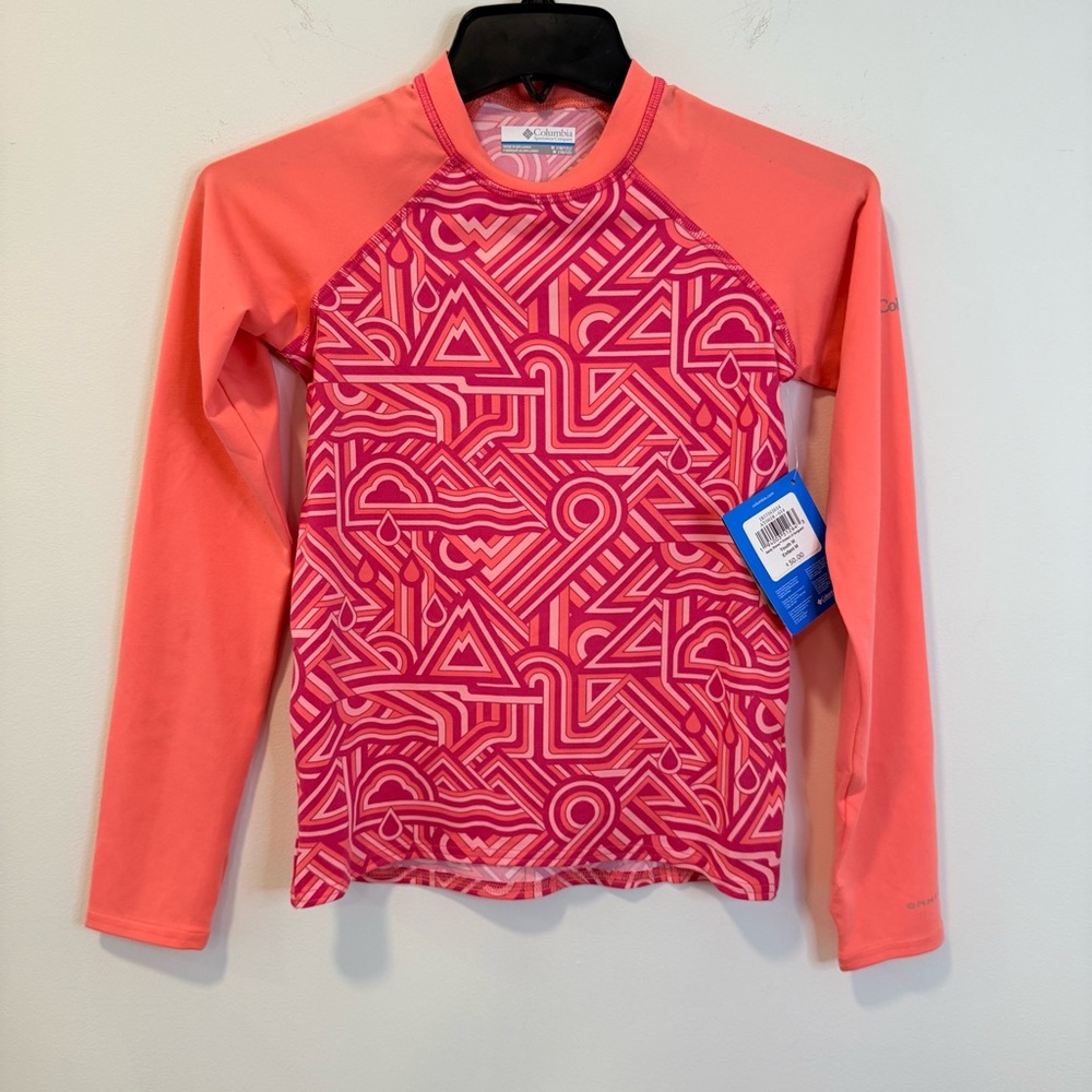 Columbia Sandy Shores Printed Long Sleeve Sunguard Size Youth M NWT